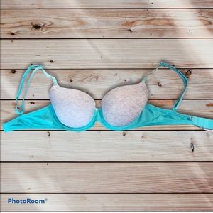 Turquoise & grey VS bra